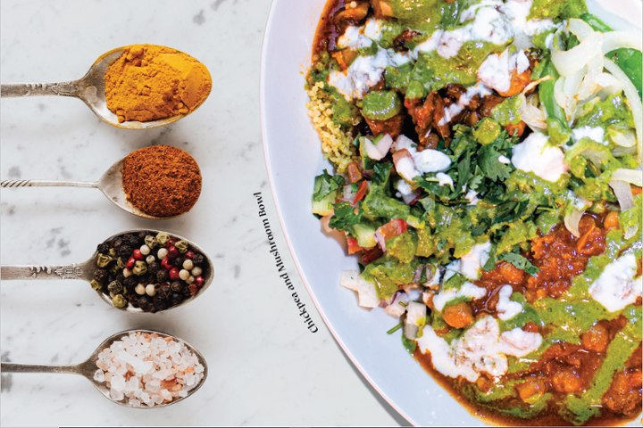 Vegan Chickpea & Mushroom Bowl