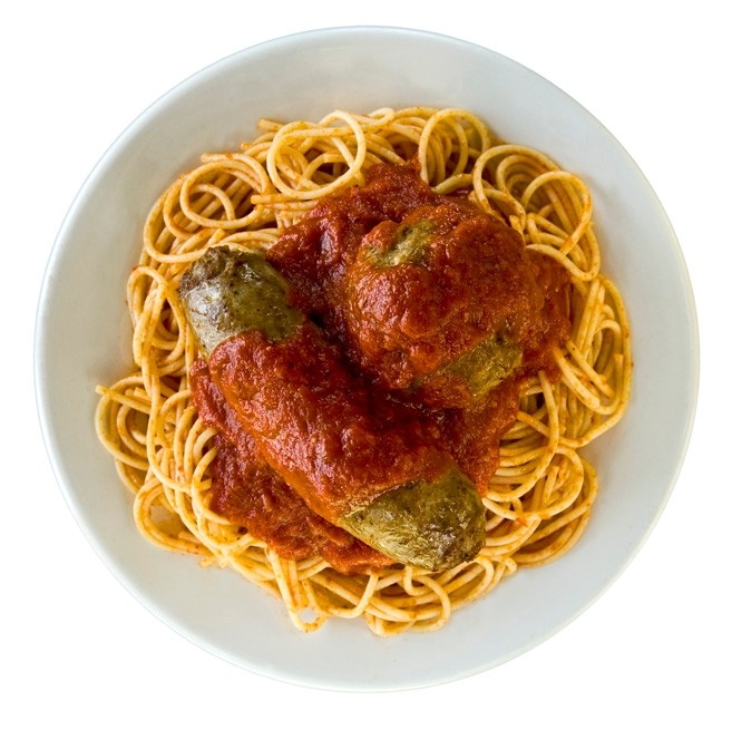 Spaghetti with Italian Sausage Links (2)