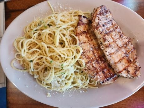 Grilled Italian Chicken Special with White Wine Garlic Sauce