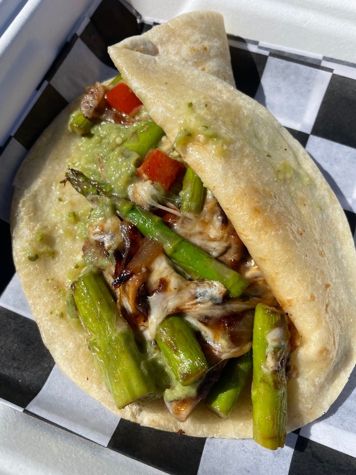 Grilled Veggie & Mozzarella Quesadilla Taco