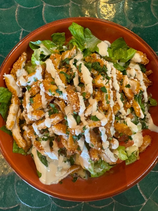 Israeli schnitzel salad