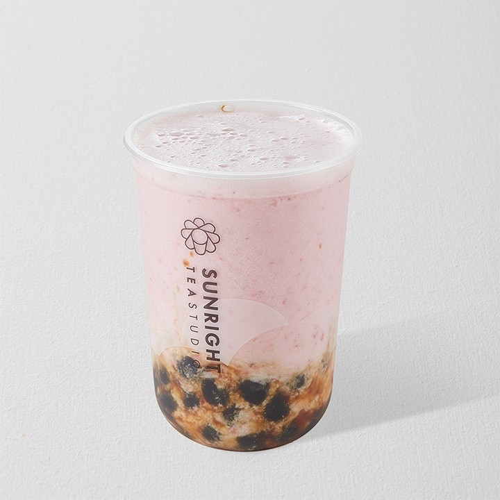 Kid's Strawberry Boba Milk (16oz)