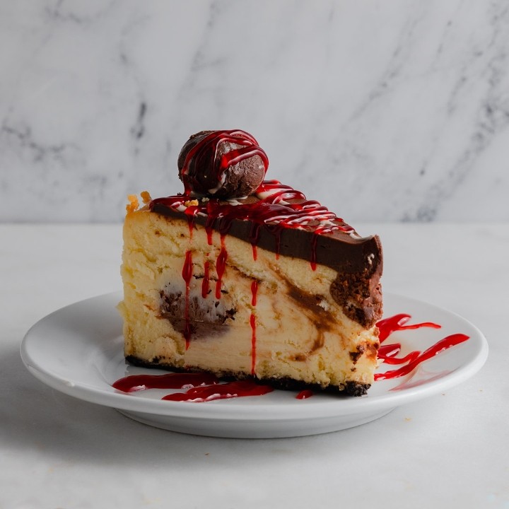 Raspberry Truffle Cheesecake Slice