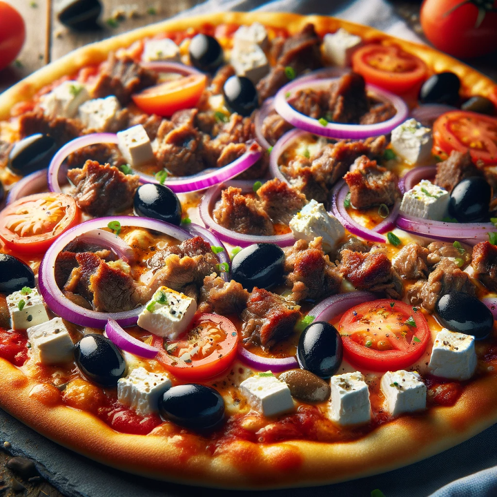 #9. Greek Pizza - Halal