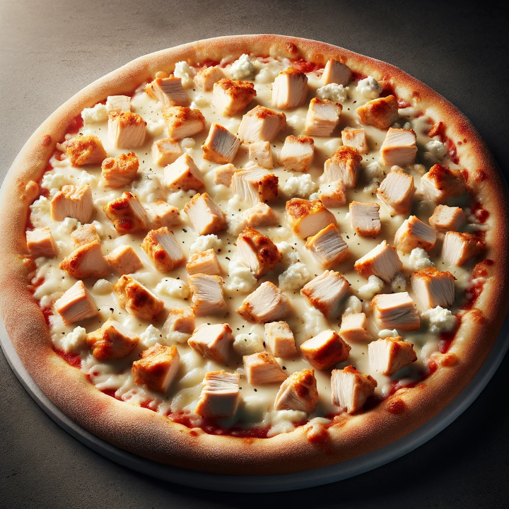 #1. White Chicken Pizza - Halal