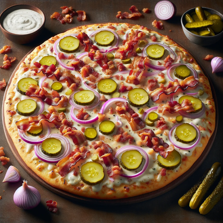 #12.  Bacon Pickle Pizza