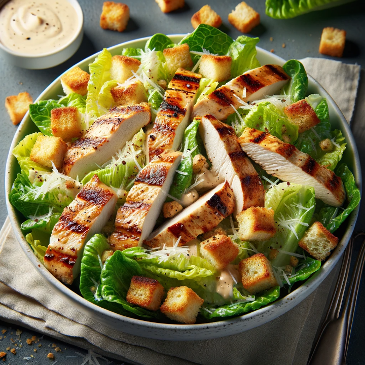 #3. - Caesar Salad with Chicken