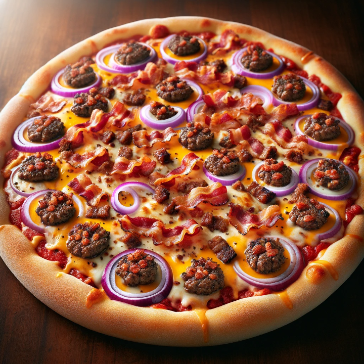 #7. Bacon Cheese Burger Pizza