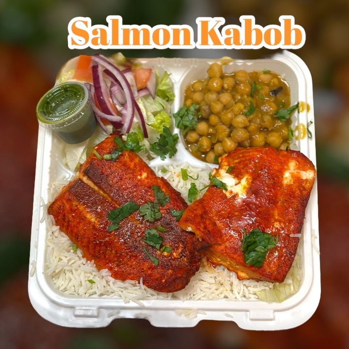 #4. -  Salmon - Kabob Plater