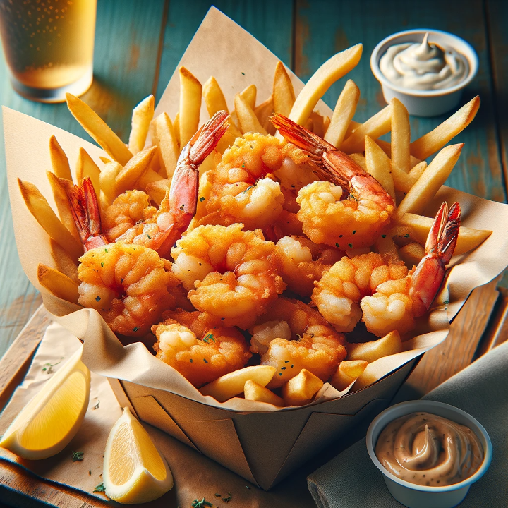 Shrimp Basket -  (10pcs) fried shrimp + fries