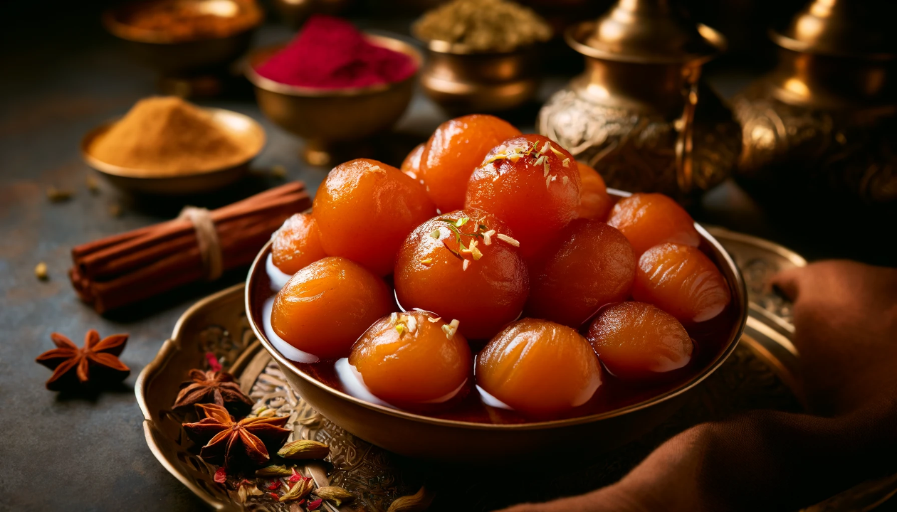 Gujab Jamun (2 - pcs) - Brown color - Indian sweet
