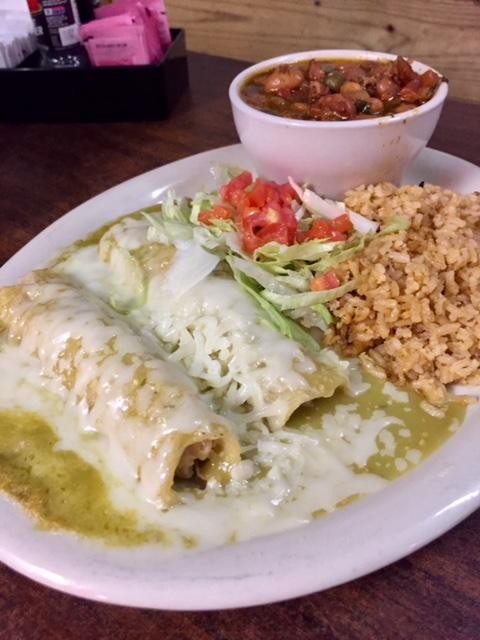 Enchiladas Verdes Plate