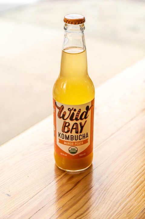 Wild Bay Kombucha, Peach Mango