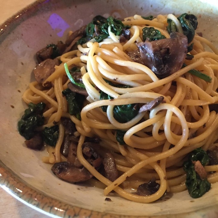Spinach & Mushroom Spaghetti