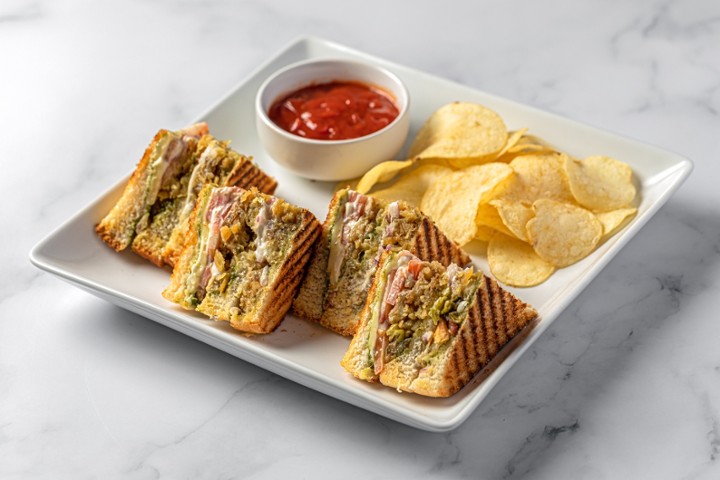 Samosa Cheese Grill Sandwich