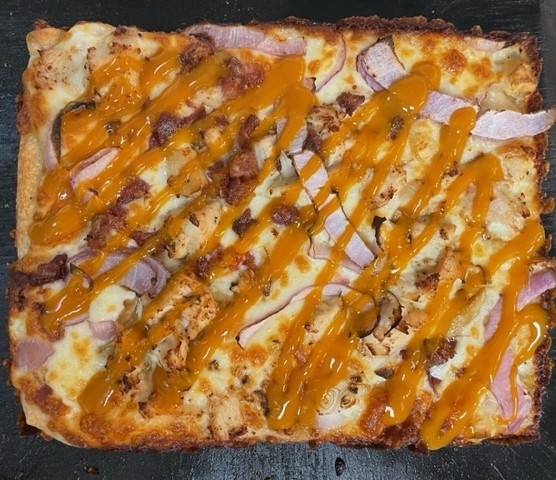 Large Thin Square Tangy BBQ Chicken