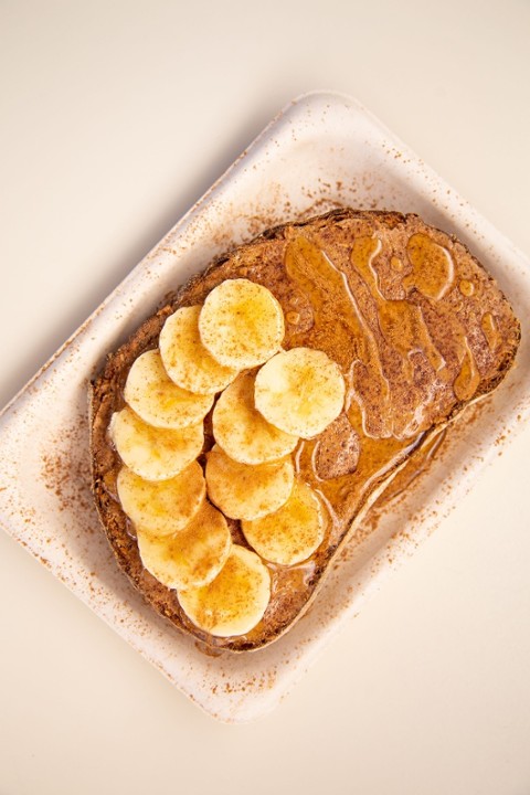 Almond Butter & Banana Toast on Multigrain