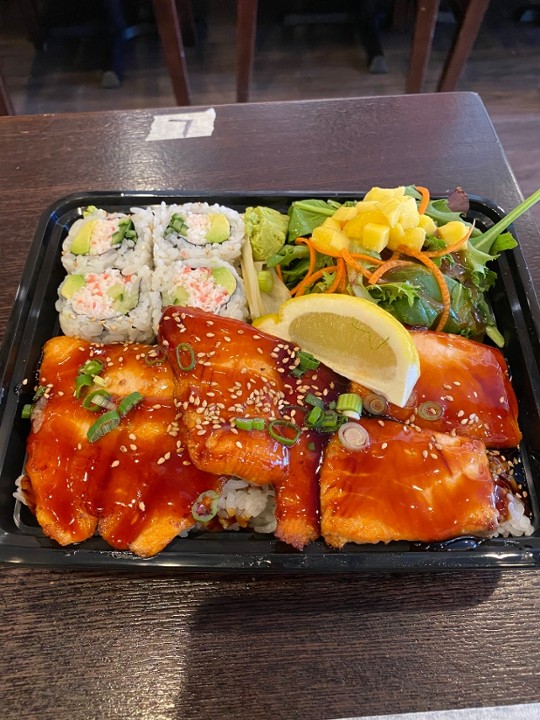 Teriyaki Salmon & Sushi Bento