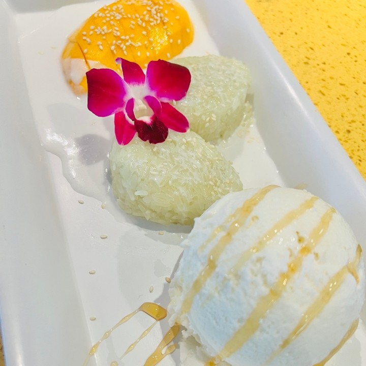 Triple Sweet(Mango Sticky Rice with Ice Cream)