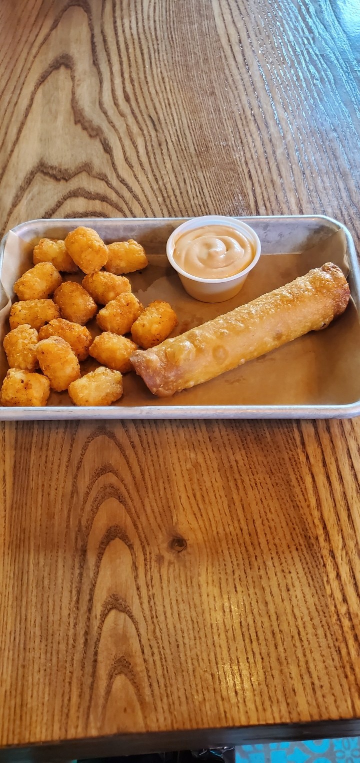Kids Chicken and Cheese Flauta w/Tater Tots