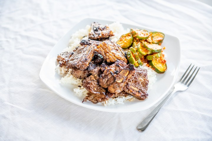 Korean Galbi Over Rice 韩式牛仔骨饭