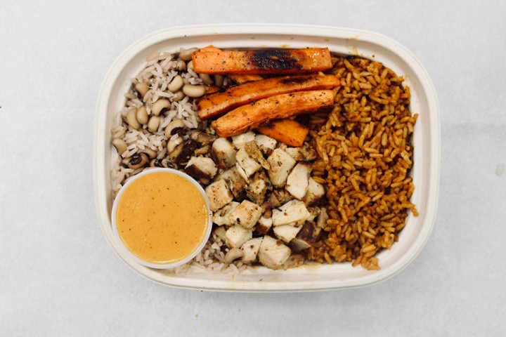 dundu chicken and rice bowl