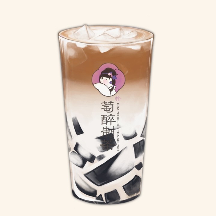 Grass Jelly Milk Tea / 仙草奶茶