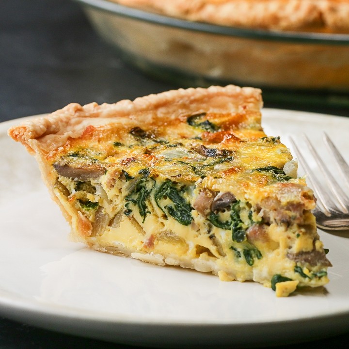 Sausage, Spinach, and Cheese Quiche