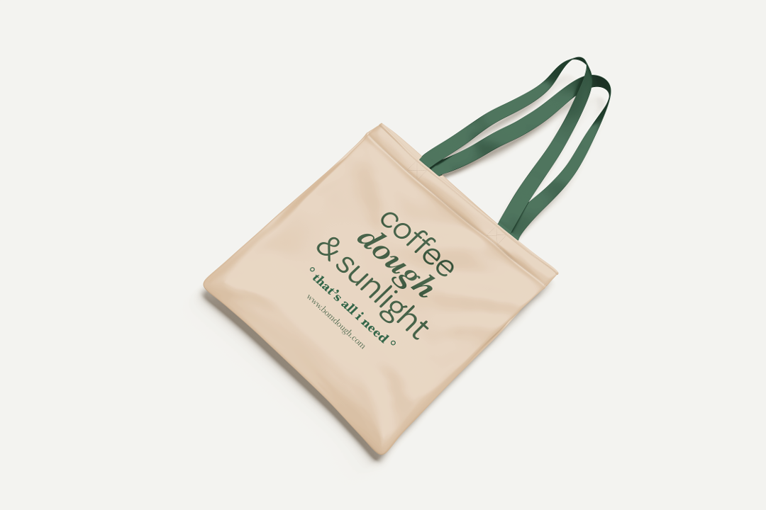 tote bag - "coffee, dough and sunlight, that's all I need"