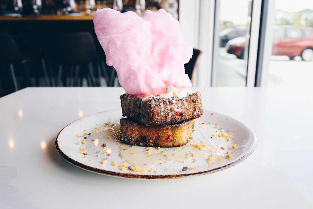 Cotton Candy Crunch French Toast