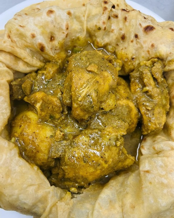 Chicken Curry Roti Bowl