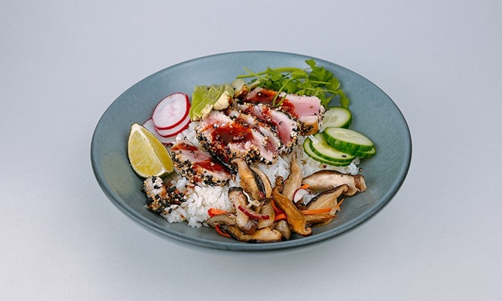 Mustard + Sesame Crusted Tuna Bowl