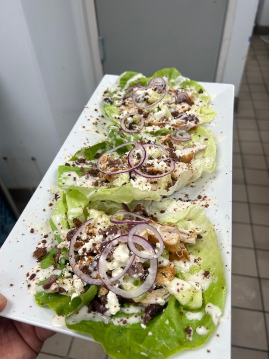 Greek Chicken Lettuce Wraps