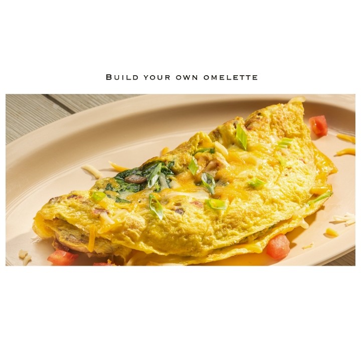 Build your Own omelette (everything, or your choice) includes Toast