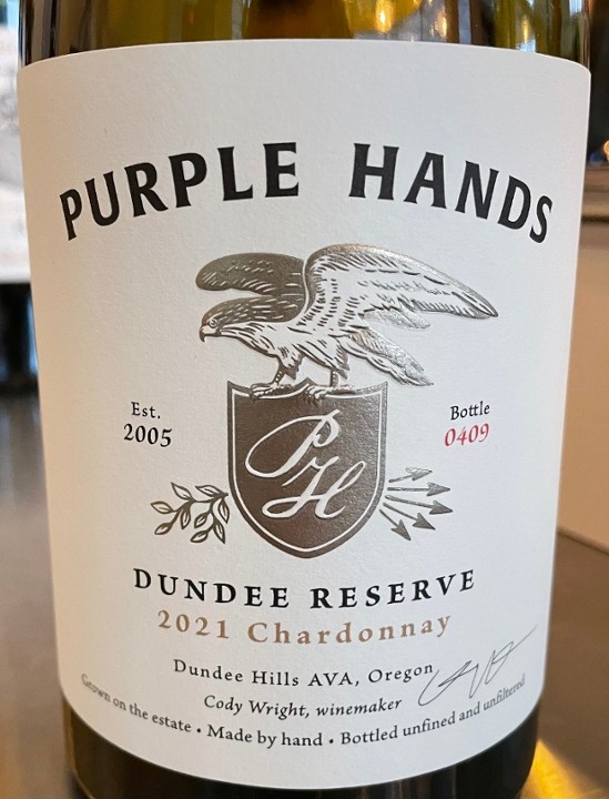 2021 Purple Hands 'Dundee Reserve' Chardonnay