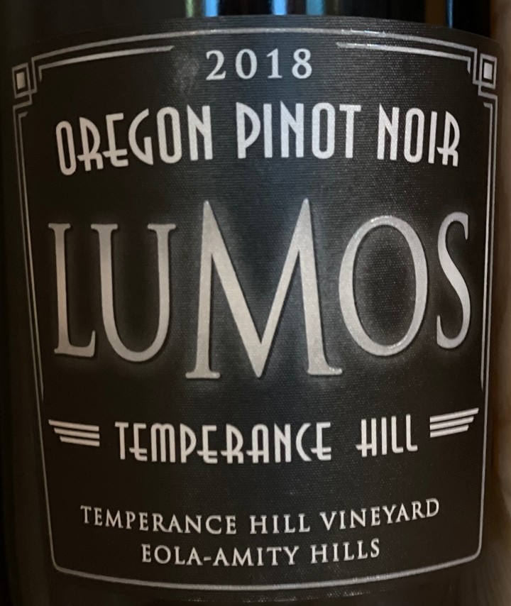 2018 Lumos Temperance Hill Vineyard Pinot Noir