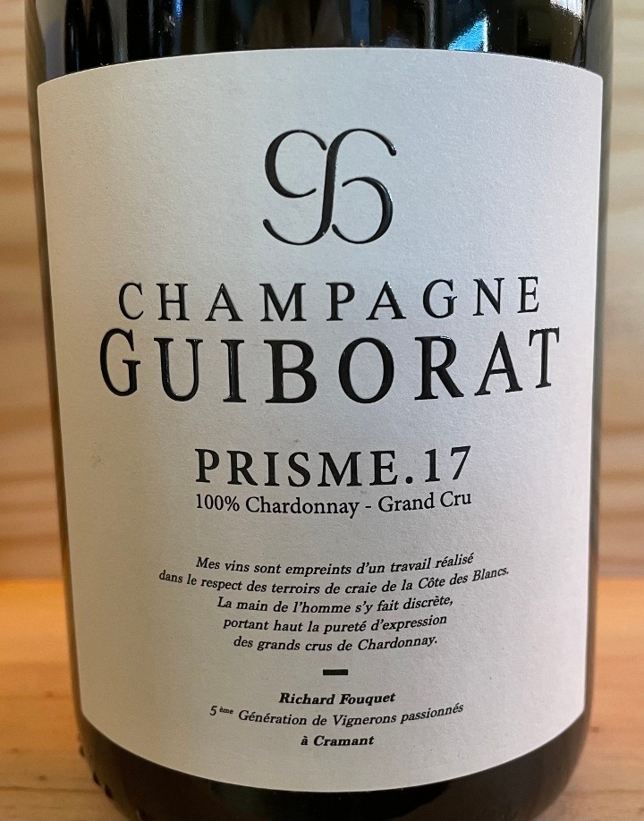 NV Guiborat Champagne BdB Grand Cru Extra Brut Prisme.17