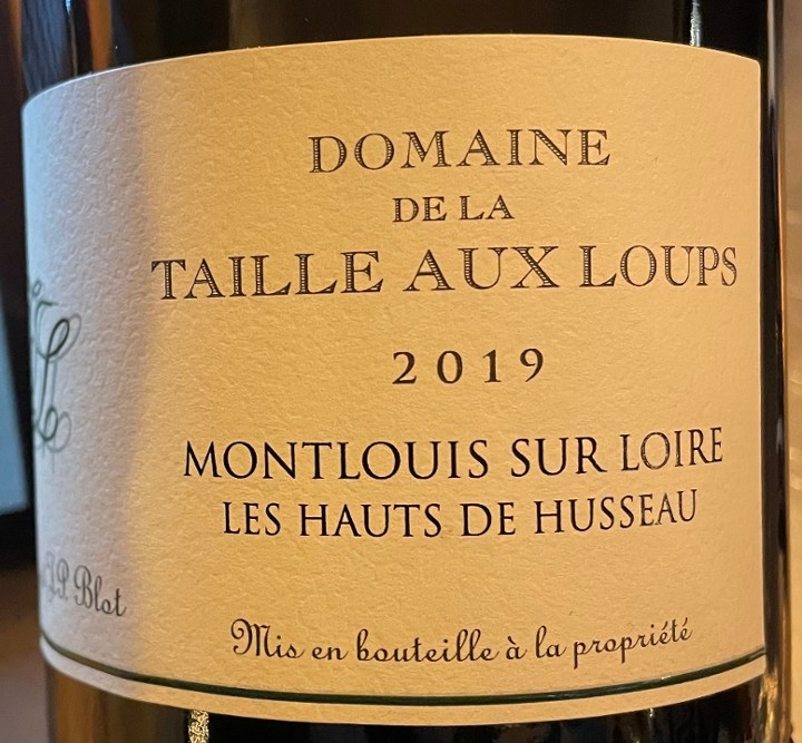 2019 Jacky Blot Domaine de la Taille aux Loups Montlouis 'Les Hauts de Husseau' Montlouis Sur Loire