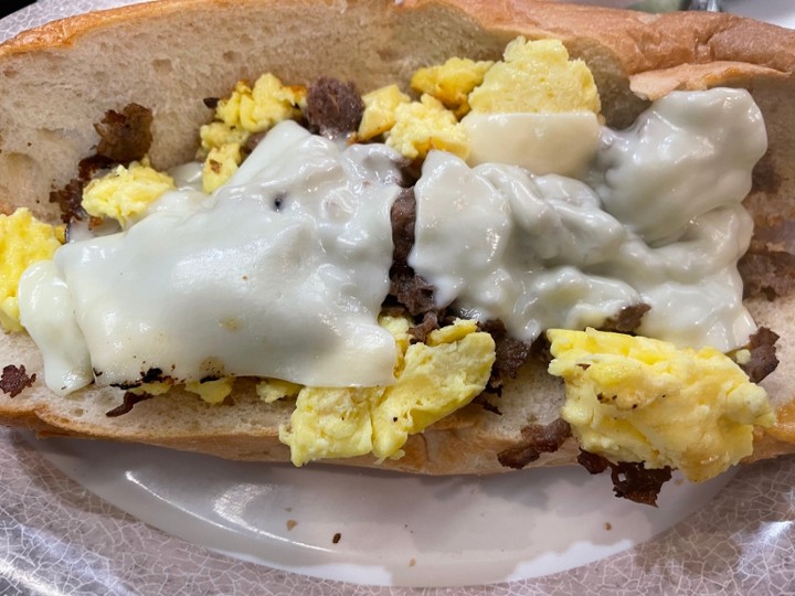 Philly Steak Egg & Cheese Sandwich