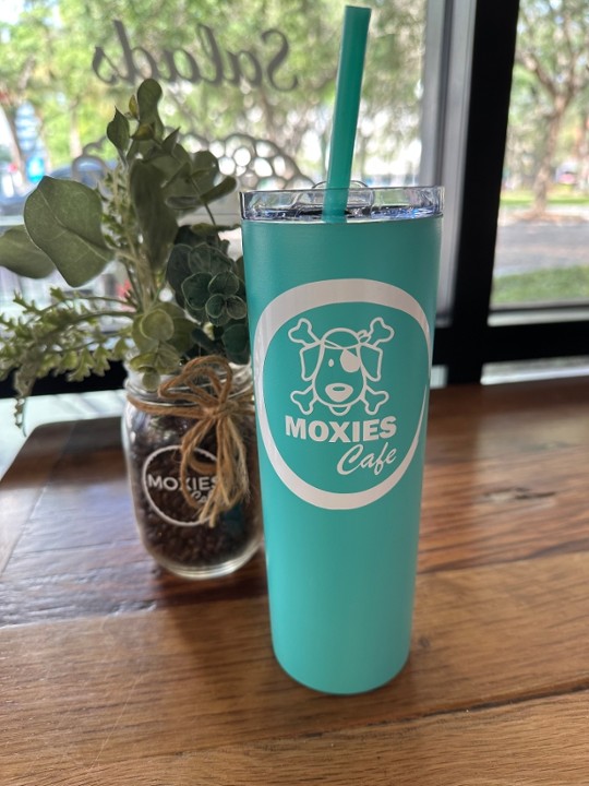 Blue Travel Cup with Straw