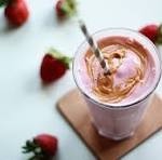 PBJ Smoothie - Strawberry, Peanut Butter, Protein Powder, Milk