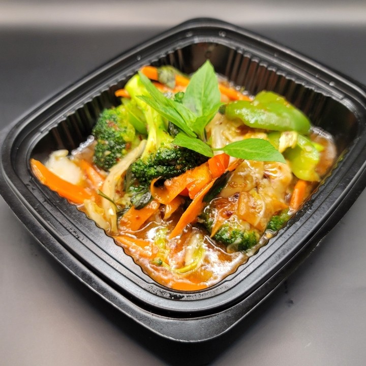 Mixed Veggie with Basil Sauce