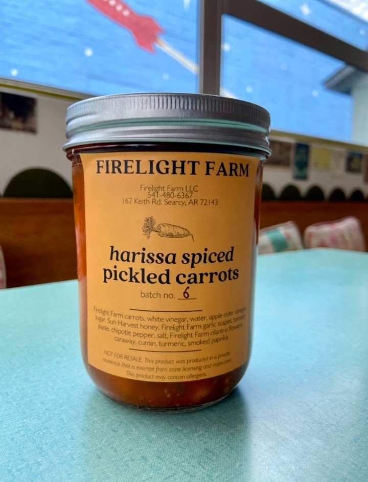 Firelight Farm Harissa Spiced Pickled Carrots