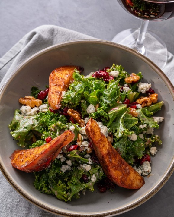 Winter Kale and Caramelized Pear Salad