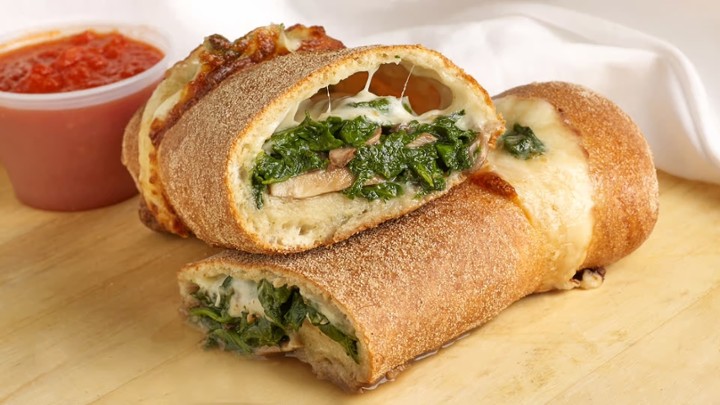 Large Mushroom and Spinach Stuffed Bread