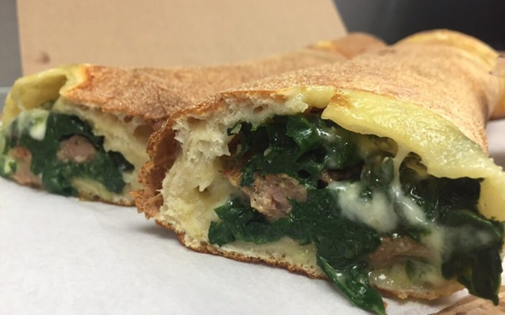 Large Sausage and Spinach Stuffed Bread