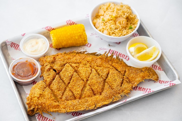 Whole Fried Flounder