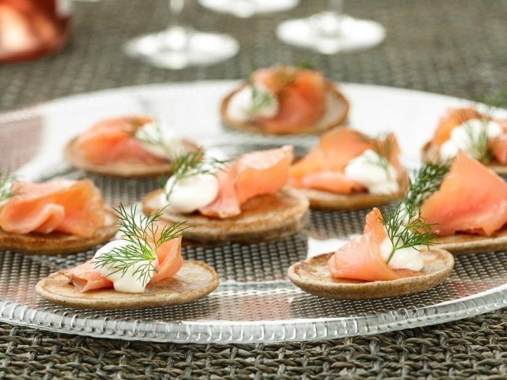 Salmon Blinis