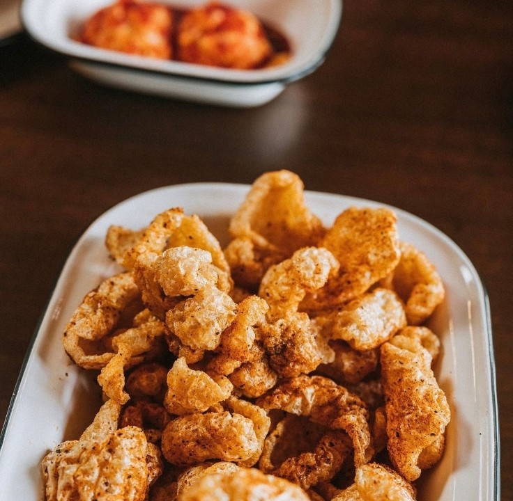 PIMENTO CHEESE & PEPPER JELLY PORK RINDS