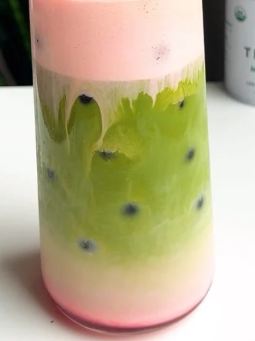 Rose Cream Matcha, Iced